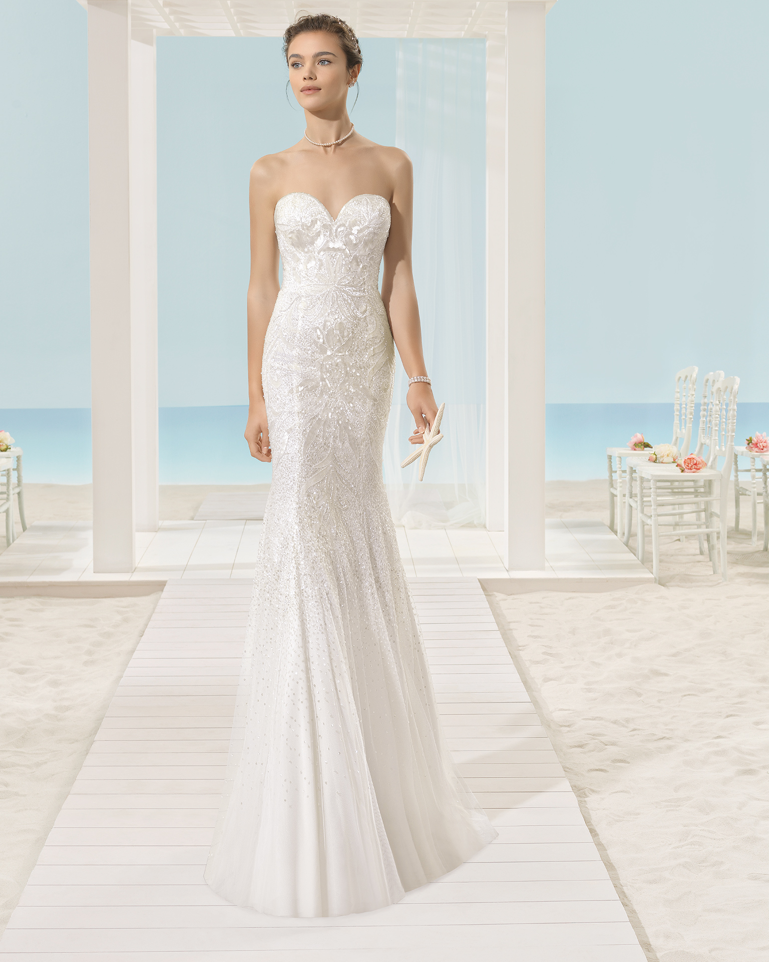 XALLY robe de mariée Aire Barcelona Beach Wedding 2017