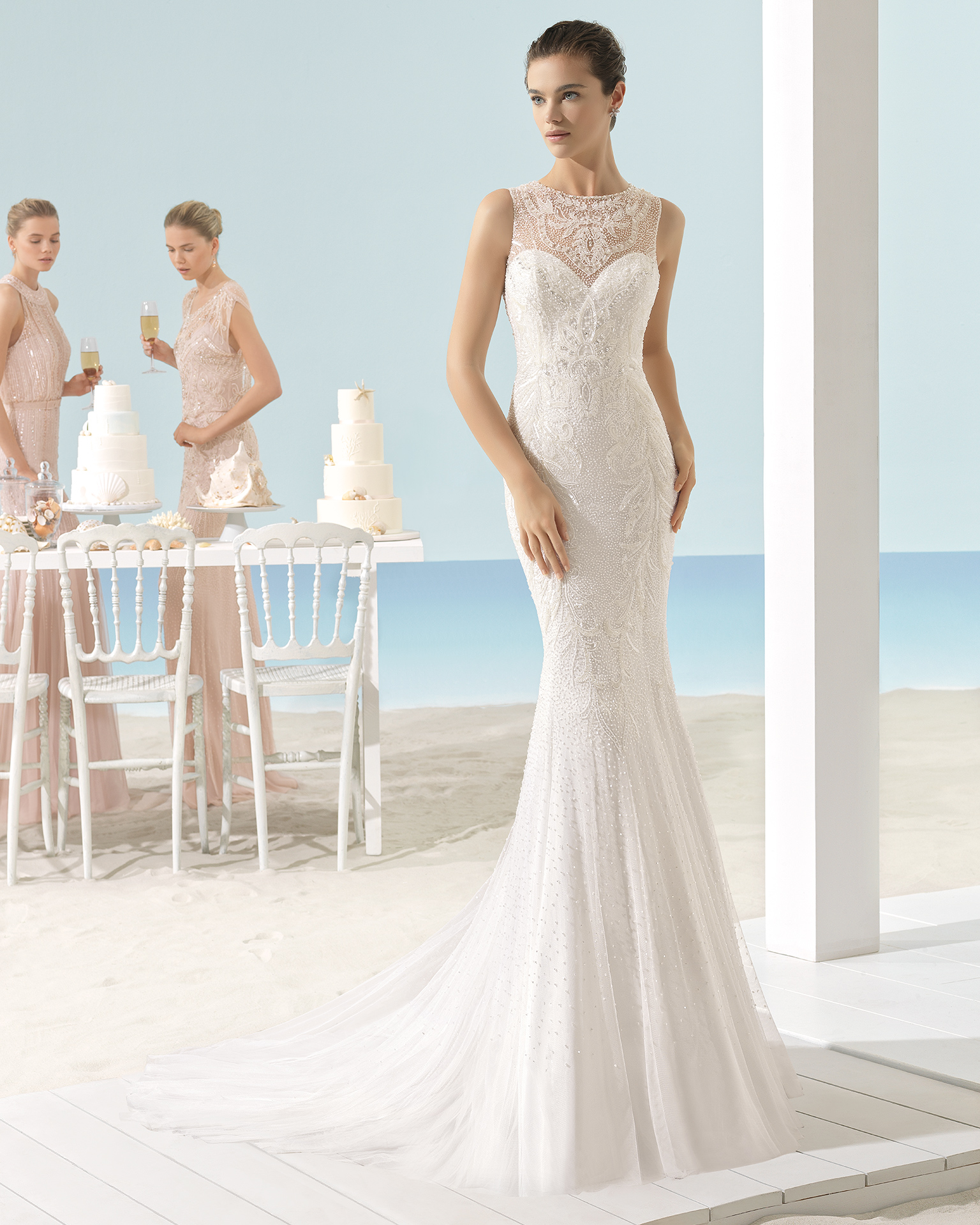 XALOC wedding dress - Aire Barcelona Beach Wedding 2017