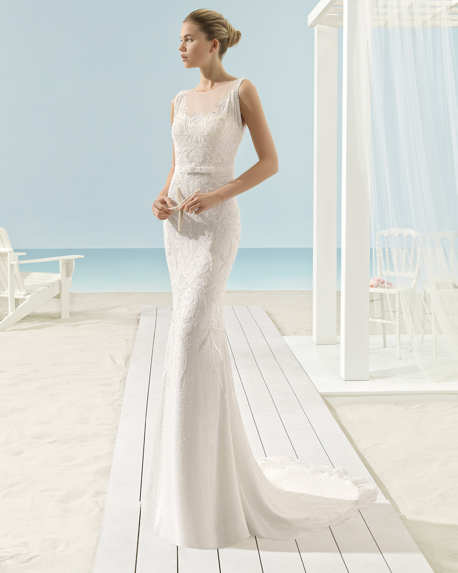 XANAT Abito da sposa Aire Barcelona Beach Wedding 2017