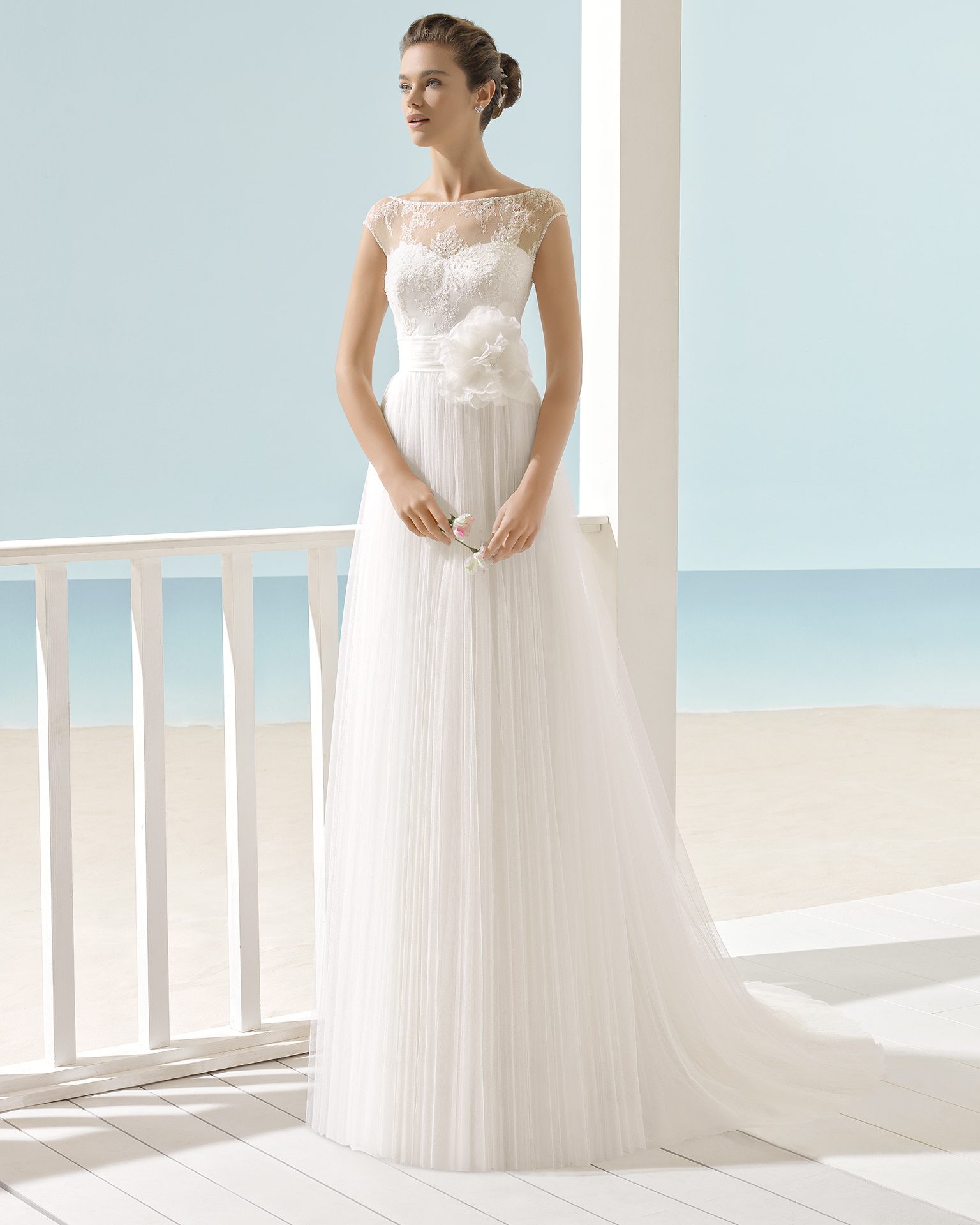 XIAN vestido de novia Aire Barcelona Beach Wedding 2017