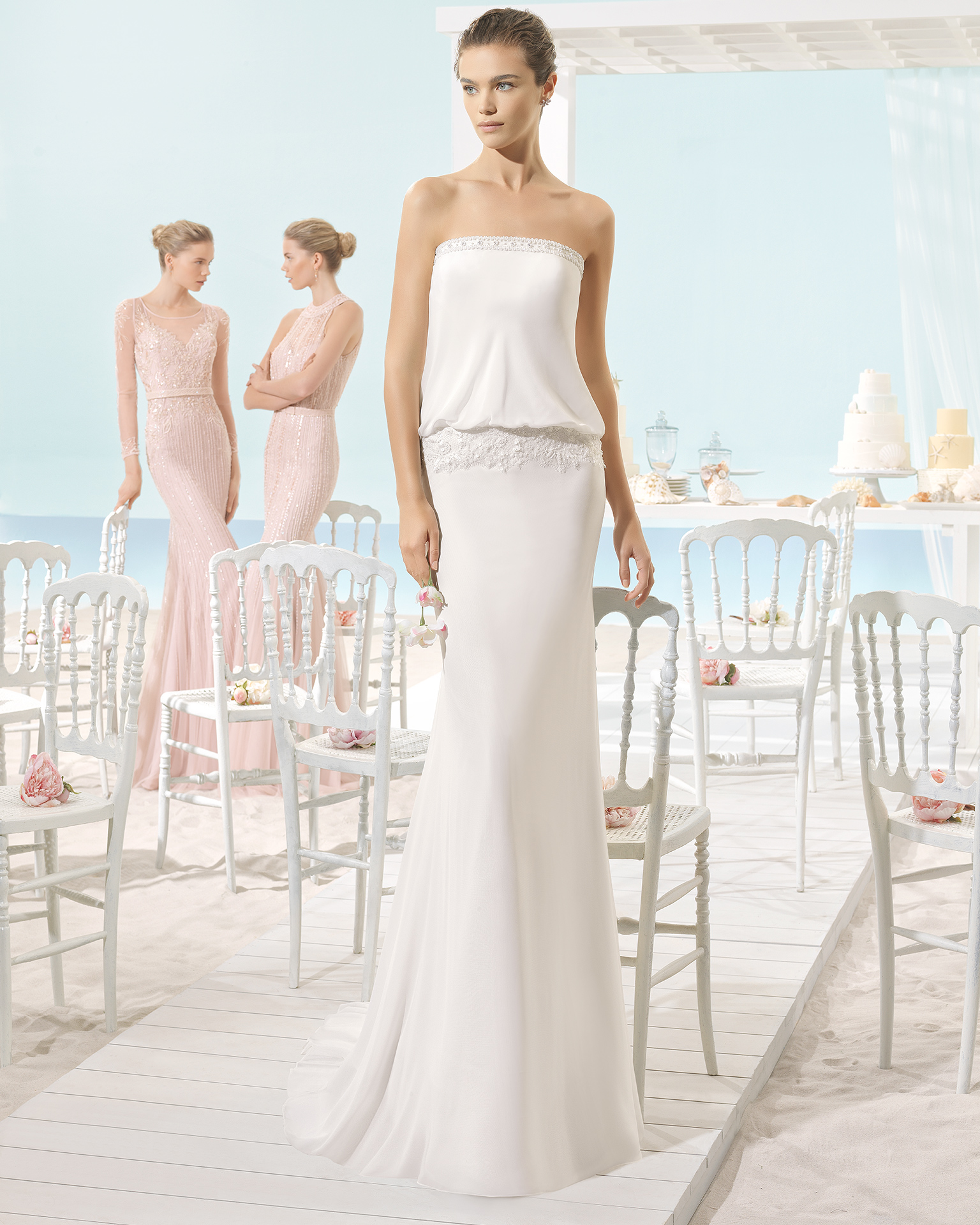 XIOMAR Abito da sposa Aire Barcelona Beach Wedding 2017