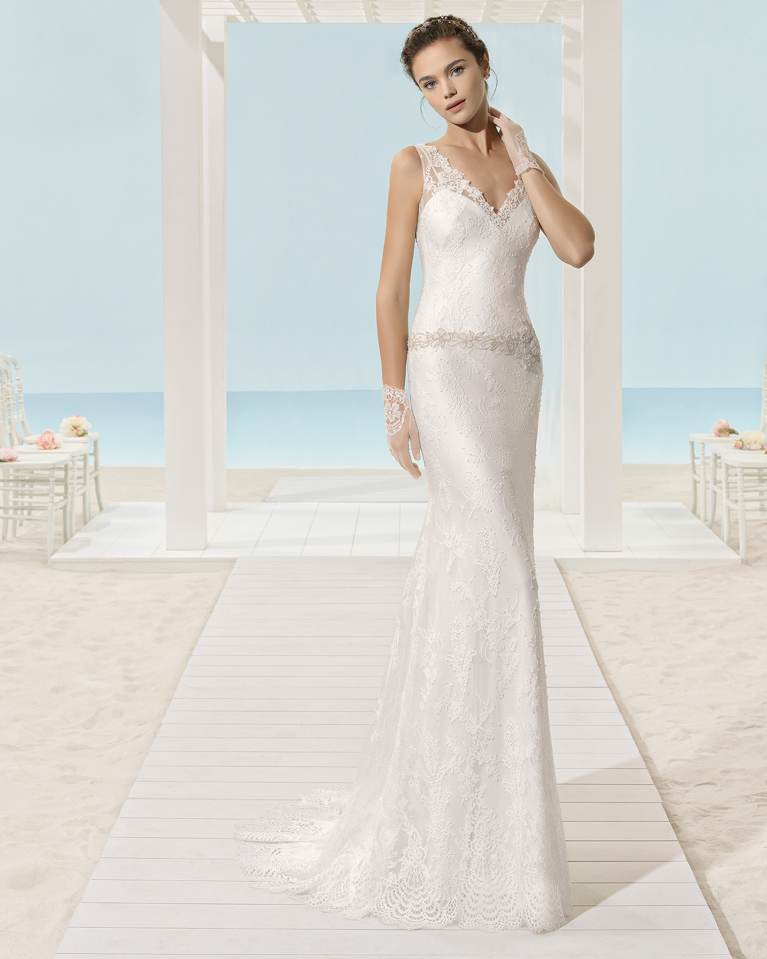 XYLIA vestido de novia Aire Barcelona Beach Wedding 2017