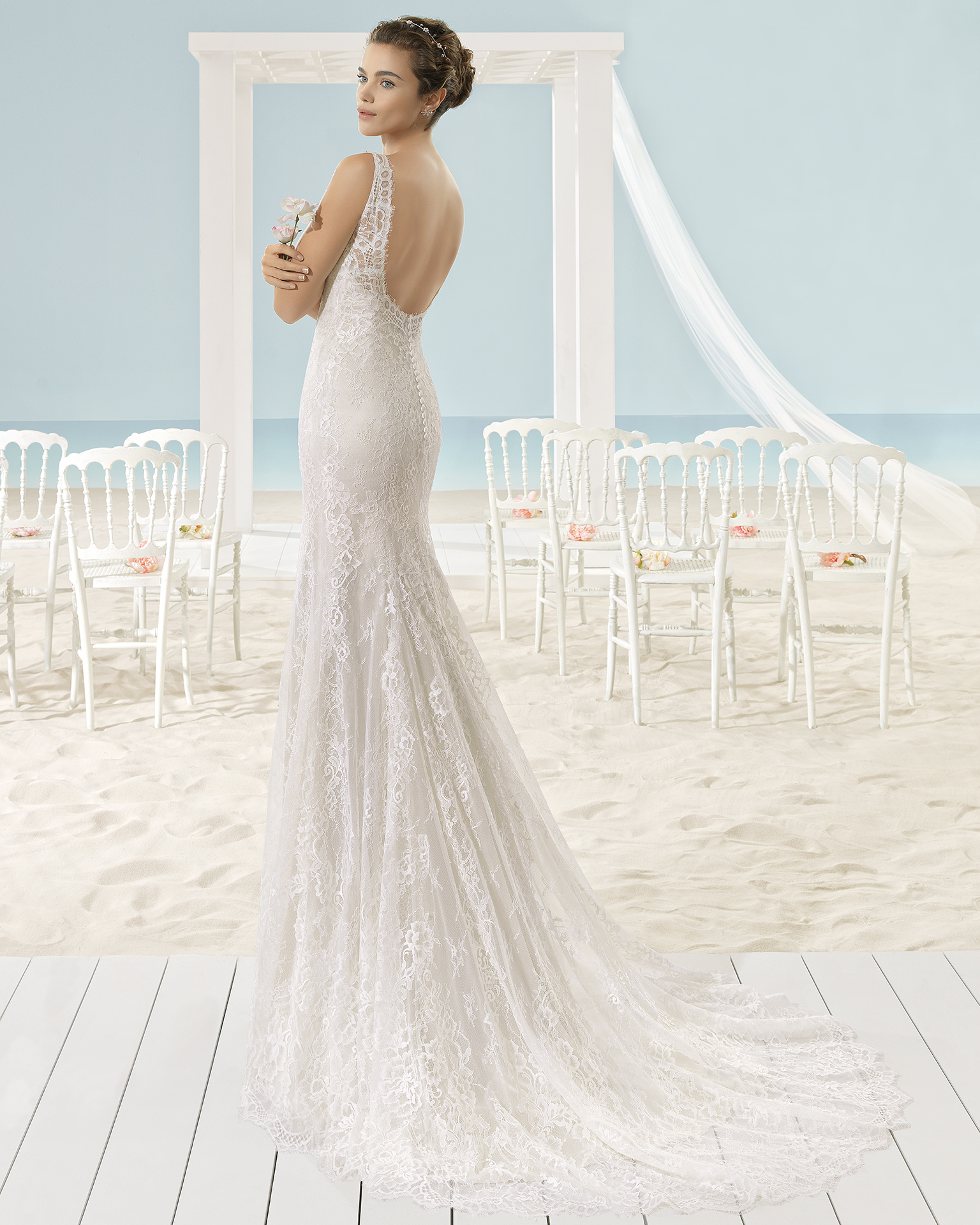 XYLON vestido de novia Aire Barcelona Beach Wedding 2017