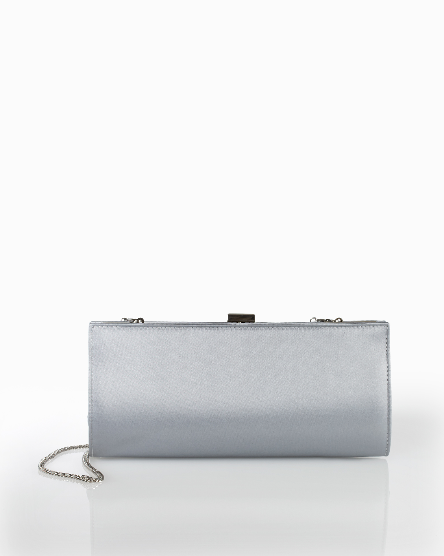 Satin cocktail clutch bag, available in black, red, cobalt and lead. 2018 FIESTA AIRE BARCELONA Collection.