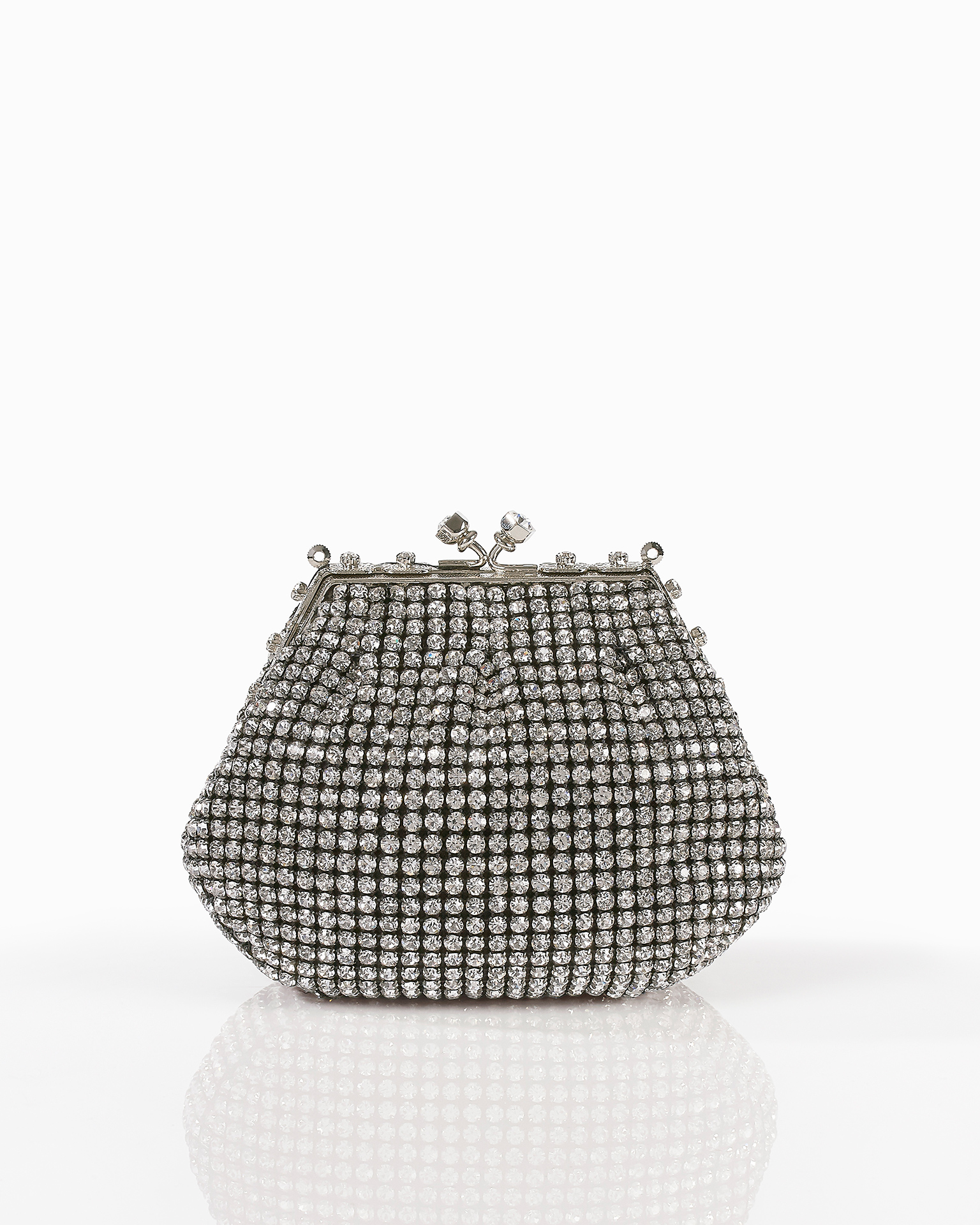 Jewelled clutch bag, in silver, black and gold. 2018 FIESTA AIRE BARCELONA Collection.